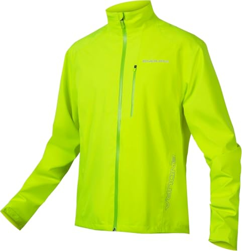 Endura Men's Hummvee Waterproof Cycling Jacket | MTB Jacket | Zip Pockets | Breathable | Ventilated | Durable Jacket, Yellow, XL