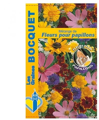 Sachet de graines de Mélange de Fleurs pour papillons Grand sachet - 9 g - LES GRAINES BOCQUET
