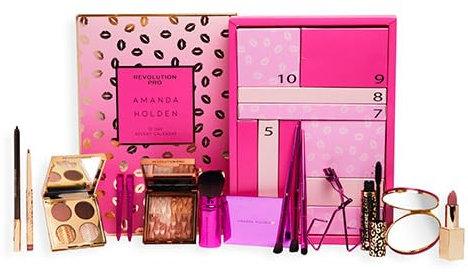 Kedoucha REVOLUTION PRO X Amanda Holden 12 Day Advent Calendar - Calendario de Adviento Belleza Maquillaje Mujer, Negro