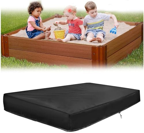 Sandkasten Abdeckung, 120 * 120 * 20cm Plane Sandkasten Abdeckung, Sandkasten Schutzhülle, Sandkiste Abdeckplane Sandbox Abdeckung Oxford-Stoff Staubdichte, für Pool, Sandkasten (120)