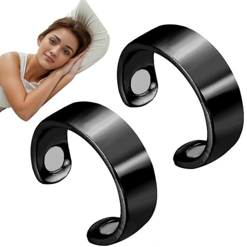 RWGKBDB The Snorno Ring, Dispositif Anti-ronflement, soulagement de la Fatigue réglable, Aide au Sommeil, Anneau d'acupression magnétique pour Hommes et Femmes
