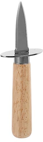 LALADEFIEE coltello da ostrica Apribottiglie per ostriche Attrezzo per molluschi tritatutto per gusci di ostriche apri di frutti di mare sgusciatore di ostriche morsetto di sgusciatura legno