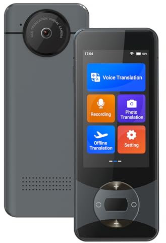 Xupurtlk Sprachübersetzer Gerät, Übersetzer Gerät Testsieger, Sprachübersetzer Ohne Internet, W10 Translator Echtzeit 144 Sprachen mit WiFi/Offline/Foto Unterstützung für Reisen,Lernen und Business