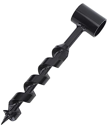 FLEXMAN Post Hole Digger Manual, Easier to Drill Multifunctional Handmade Wood Auger High Speed Steel Manual Auger with Convenient Holes for Grinding Welding