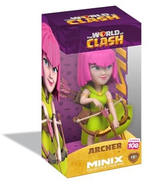 MINIX Bandai Figura de colección 12 cm, World of Clash, Arquera, Coleccionables para Exhibición, Idea de Regalo, Juguetes para Niños y Adultos, Fans De Videojuegos (MN19205)