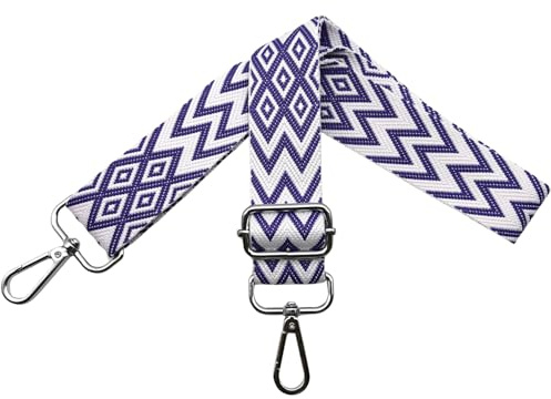 Fickremmar för ombyte, justerbar axelrem för väskor, väskrem bred 3,8 cm axelrem med karbinhake silver, axelrem för damer bärrem väskor DIY, lila, X34