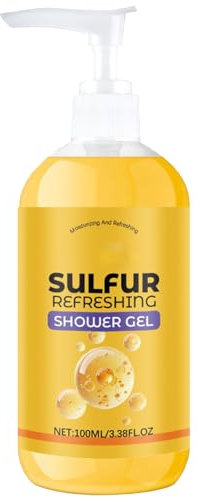 Savon Soufre,Gel Douche Au Soufre 3 En 1,Nettoyage en Profondeur,savon au soufre,Nettoyage Quotidien du Corps,nettoyage quotidien en profondeur, rafraîchissant et apaisant, pour femmes et homme (1)