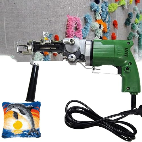 Pistolet À Tisser Les Tapis, Poignée Rotative À 360° + Vitesse : 5 À 40 Points/s, 2 En 1 (poils Coupés/bouclés), Pour Débutants, Indispensable Pour Les Amateurs De Touffetage,A