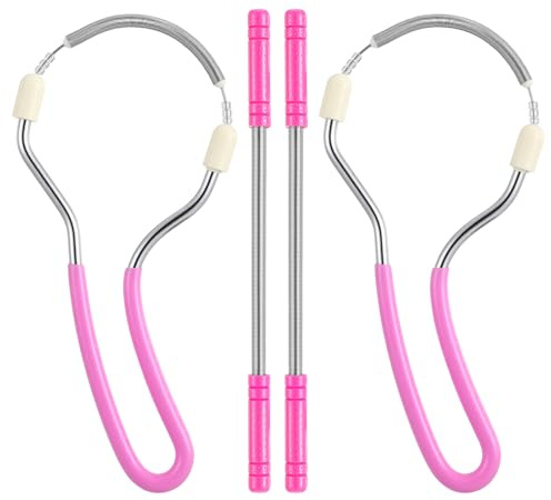 Andibro 4 Pcs Spring Facial Hair Remover for Women, Spring Manual Epilator Hair Removal Threading Tools Face Hair Remover with Handle