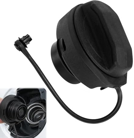MISIQIMA Tapa del depósito de combustible con correa de retención, compatible con Volkswagen Polo 6R 9N Volkswagen Golf 2 3 4 Audi A2 A3 A4 Seat Leon Skoda Octavia, 1J0201550A 1H0201553B