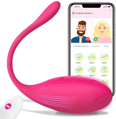 Ovetto Vibrante Donna Telecomando Vibratoreper Donna Vibratore Sexytoysys Coppia Con App 9 Modalità Vibratoreper Donna Professionale Wireless Vibratori Donne Sex Toys (Rosa)