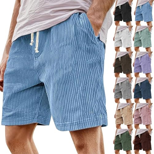 Gyaimxfu Pantaloncini Uomo Estivi Cargo Bermuda Eleganti Uomo Pantaloni Corti Sportivi Estivi Leggero Bermuda Uomo Pantaloncini Sportivi Leggero Shorts Trekking Campeggio Vacanza Spiaggia
