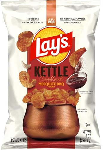 Mesquite Barbecue Flavored Potato Chips, 8 Oz