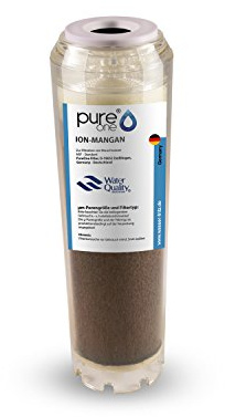 PureOne ION Mangan 100% Entmanganungs-Granulat. Ergänzend zu einem Enteisenungsfilter. Die Wasserfilter-Kartusche f. Hauswasserwerk Wasserpumpen. Für 10 Zoll Wasserfilter Gehäuse. Druckstabil