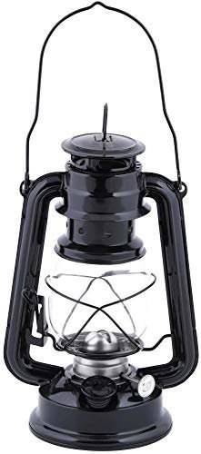 Esschert Design Windlicht Öllaterne aus Metall/Glas, 15,7 x 11,7 x 24,1 cm, mit Transportbügel und Aufhänge-Öse, Gartendekoration, Gartenlicht, schwar