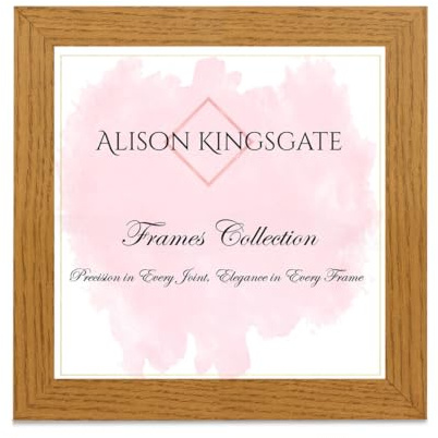 Alison Kingsgate Modern OAK 30X30CM Picture Frame for Photos & Certificates | Engineered Wood, Shatterproof Perspex Front, Ideal for Wall Art & Tabletop, Posters, Documents & Home Décor