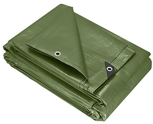 Springos - Bâche de protection en tissu imperméable - 4 x 6 m - PE 120 g/m² - Pour bois de cheminée, meubles de jardin, bâche de construction