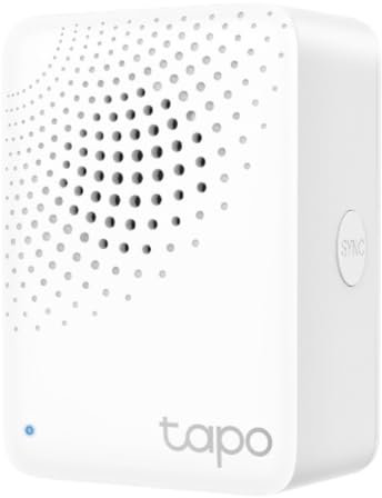 Tapo H100 Smart Hub con Suoneria, Centro Casa Intelligente, Collega i Dispositivi di Tutta la Casa, 19 Suonerie, A Bassa Potenza, Allarme Intelligente, Campanello Intelligente, Plug & Play