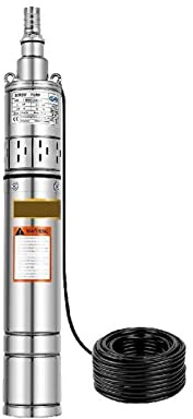 Submersible Deep Well Pump 250W-1500W for Garden Home Agricultural Irrigation Bore Hole Stainless Steel Water Pump W/Cable(750W 4inch 20m)