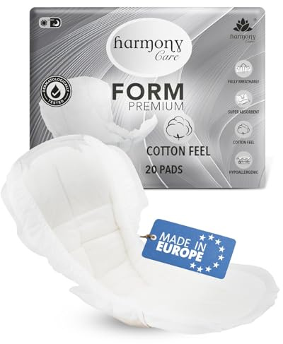 Harmony Care® Premium Form Maxi Night - Pannolini assorbenti per incontinenza intensa, pannolini grandi per adulti, assorbenti per incontinenza a prova di perdite, unisex, 20 pezzi