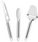 Set di 3 coltelli da formaggio, set di coltelli da formaggio, coltello da burro, affettatrice per formaggio in acciaio inox, lavabile in lavastoviglie, coltello seghettato, coltello da burro,