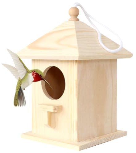 Nistkasten Meise Bausatz,Vogelnest Aus Holz,Nistkasten Bausatz Rotkehlchen,Vogelhaus Wetterfest aus Holz,Vogelhäuschen Zum Aufhängen,Vogelnistkasten Brutkasten,Vogelfutterhaus Vogelständer Shelter