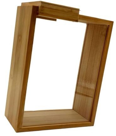 DRHTDXEJ Distributeur de céréales en bois avec couvercle coulissant pour aliments secs Solution de rangement de cuisine