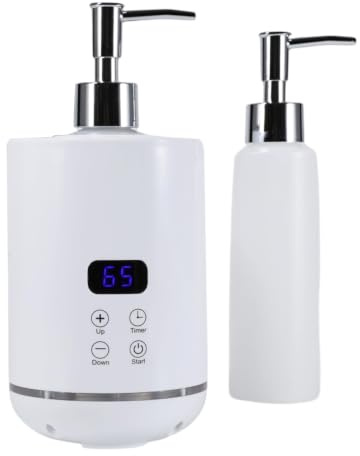Kensbro 250 ml massageolja värmare, intelligent massageolja värmare, massageolja uppvärmning med två oljeflaskdispensrar och två tratt för uppvärmning av eteriska oljor lotioner och krämer
