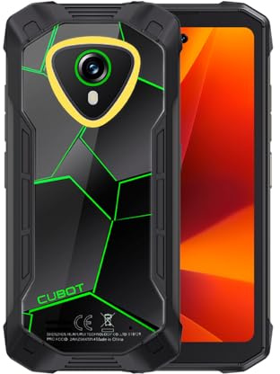 CUBOT KingKong Mini 4 - Robust Smartphone 4.7 HD+ 90Hz, 16GB RAM (6GB+10GB Exp.), 128GB ROM, 48MP Kamera, Android 15, Unisoc T616, Svart+Grön