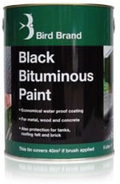 Bird Brand Black Bitumen Paint - 2.5 Litre