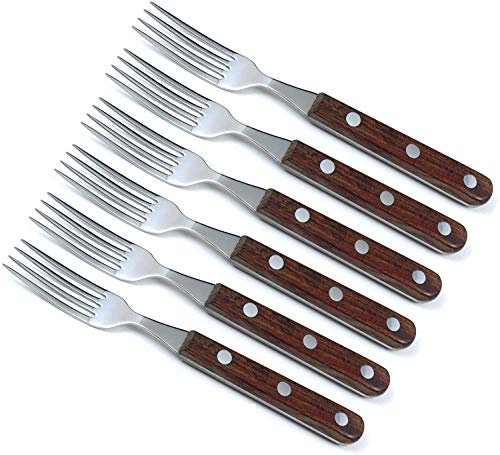 6 Stück Brotzeitgabel Bubinga # 82 00 06 Marsvogel Solingen Menügabel