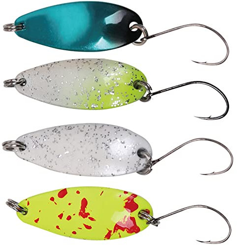 4 Paladin Trout Spoon 2,7cm 2,0g - Blinker für Forellen & Barsche Spinnköder für Forellen Blinker zum Forellenangeln Forellenblinker