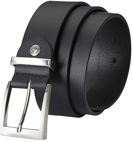 LINDENMANN Gürtel Herren Ledergürtel Herren Herren-Gürtel, Vollrindledergürtel XXL, Büffelleder, in 2 Fraben, schwarz/dunkelbraun, Größe/Size:105, Farbe/Color:schwarz