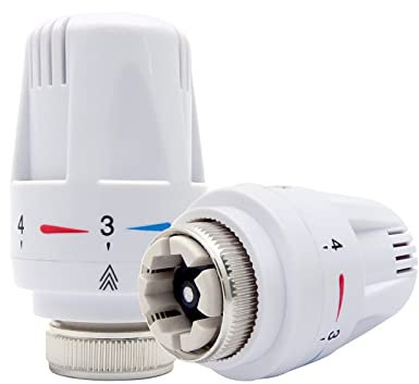 Temperature Control Valves SENRISE Thermostatic Valve Head Automatic Standard Radiator Valves Replacement Fixed Head (Head Only)