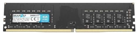 BRAINZAP 4GB DDR4 RAM DIMM PC4-2400T 1Rx8 2400 MHz 1.2V CL17 Computer PC Arbeitsspeicher