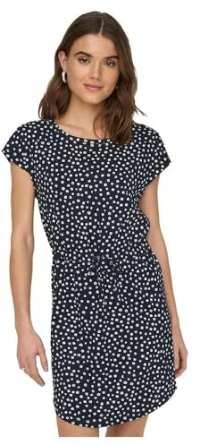 Only Onlmay Life S/S Dress Noos Vestito, Blu (Night Sky/Lea Flower), L Donna