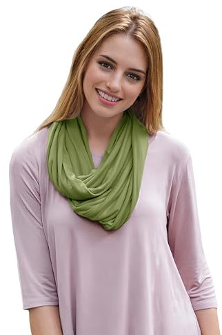 Lina & Lily Modal Premium Jersey Loop Schal für Damen Herren (Limettengrün)