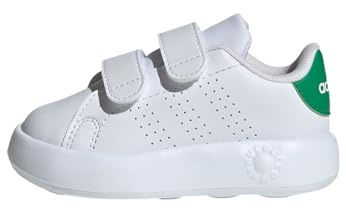 adidas Unisex Baby Advantage Shoes Kids, Cloud White/Cloud White/Green, 7 UK Child