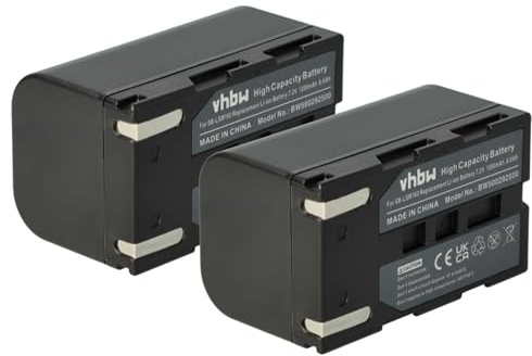 vhbw 2x batteria compatibile con Samsung VP-D371, VP-D364W, VP-D362, VP-D361W, VP-D361, VP-D371W videocamera camcorder (1200mAh, 7,2V, Li-Ion)
