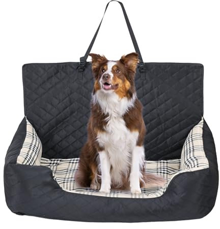 Birtern Auto-Hundesitz,Hundeautositz,Multifunktionaler tragbarer Zwinger-Hundebett-Haustier-Autositz - Sicherer Hunde-Autositz für Haustiere, für Fahrzeuge, SUVs, große Hunde, die meisten Automodelle