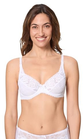 Playtex Soutien-Gorge Femme avec Armatures Flower Elegance en Dentelle Maintien Parfait x1 - Nouveau