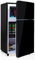 Merax Mini Kühlschrank zweitürig Kühl-Gefrier-Kombination mit 72L Gesamtvolumen, 49.0x44.5x86.5cm, 21L Gefriervolumen, 120 kWh/Jahr, -25°C ~10°C,39dB, LED-Licht/Schwarz