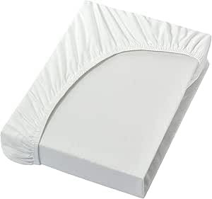 TVVCALK Spannbettlaken 90x200cm, 100% Baumwolle Spannbettlaken, Spannbettlaken mit Rundumgummi, Jersey Spannbettlaken, Spannbetttuch, Matratzenhöhe bis 25 cm