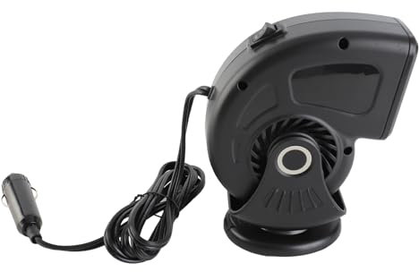Glomora Calentador de Auto, Calentador de 120W 12V Enchufe de Encendedor de Cigarrillos con Modo de Calefacción y Enfriamiento Desempañador y Desempañador de Parabrisas, (Black)