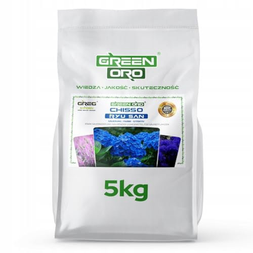 GREEN ORO CHISSO RYU SAN 5KG – Engrais acidifiant contenant de l’azote et du soufre pour plantes acidophiles comme les hortensias, rhododendrons, myrtilles et azalées