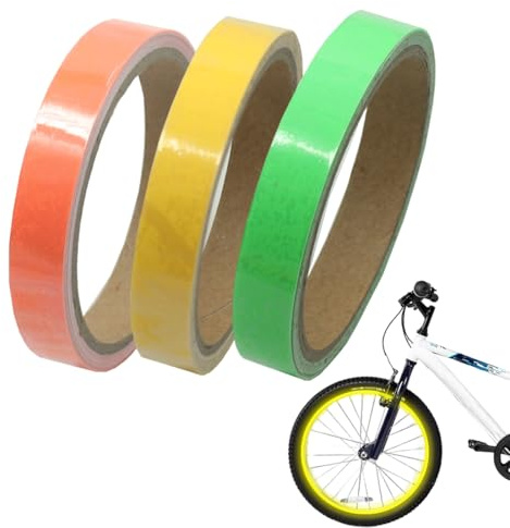 OUDQFCJ 3 Stück Fluoreszierendes Klebeband Selbstklebend Nachleuchtend Wasserdicht Warnband Markierungsband 3m x 10mm