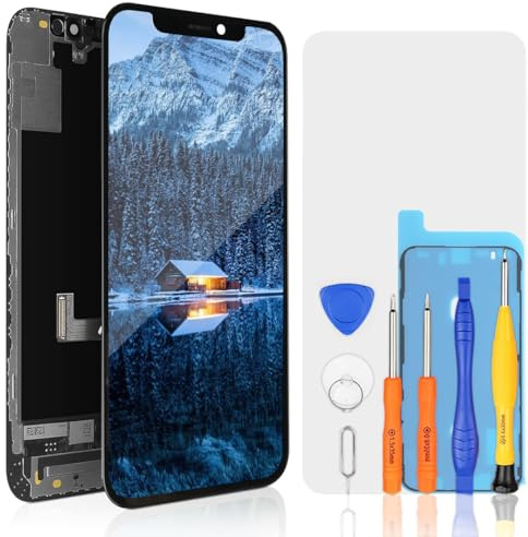 bokman for iPhone 12 Mini LCD Screen Replacement, 5.4-Inch Display Assembly Front Panel with Repair Tool Kits for A2399, A2176, A2398