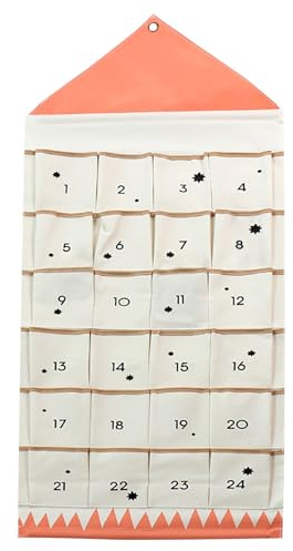 Calendrier de l'Avent en tissu avec 24 poches - Calendrier de l'Avent vide à remplir soi-même - Réutilisable