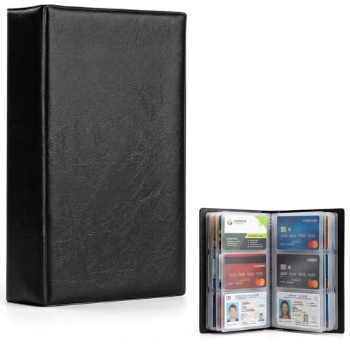 Portatarjetas para 240 tarjetas, Portatarjetas de visita, Estuche para tarjetas de crédito, Organizador de tarjetas de cliente, Libro para tarjetas de visita y tarjetas de crédito