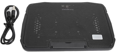 Yanmis RGB-kylplatta för Bärbar Dator, Gaming Laptop-kylare med LED-fläktar, USB-driven Ultratunn Datorkylmatta, Justerbar Vindhastighet för Bärbara Datorer för 15,6-17,3 Tums Bärbara Datorer